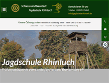 Tablet Screenshot of jagdschule-rhinluch.de